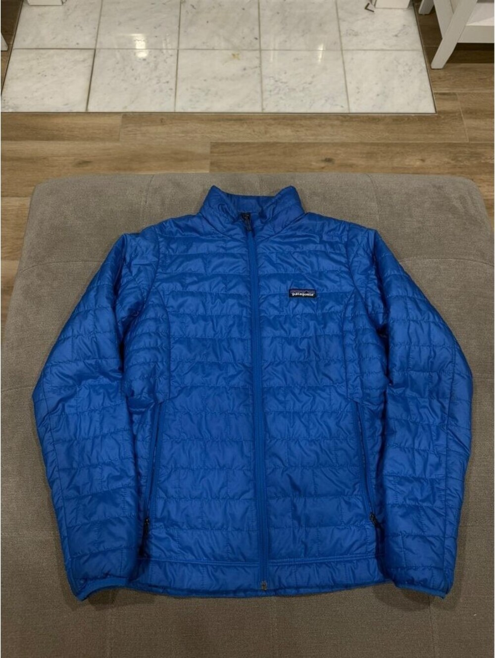 Patagonia Nano Puff Jacket Womens M Blue Full Zip Quilted